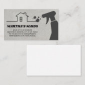 Carte De Visite Service de ménage | Spray nettoyant | Maison (Devant / Derrière)