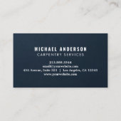 Carte De Visite Service de menuiserie professionnel moderne et Han (Dos)