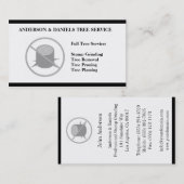 Carte De Visite Service de meulage de retrait d'arbre de pruneau (Devant / Derrière)