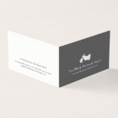Carte De Visite Service de motocyclette à moto blanche (Extérieur)