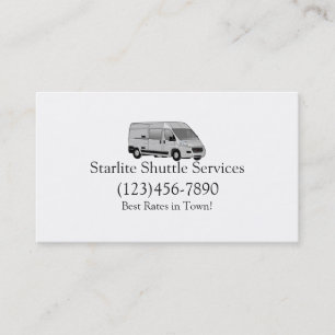 Carte De Visite Service de navette pour le trajet du conducteur
