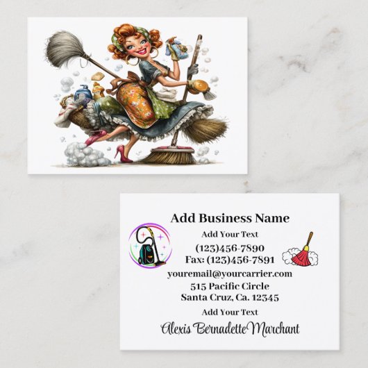 Carte de visite Service de nettoyage (Devant / Derrière)