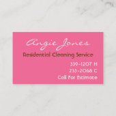 Carte De Visite Service de nettoyage (Dos)