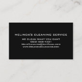 Carte De Visite Service de nettoyage (Dos)