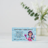 Carte De Visite Service de nettoyage (Debout devant)