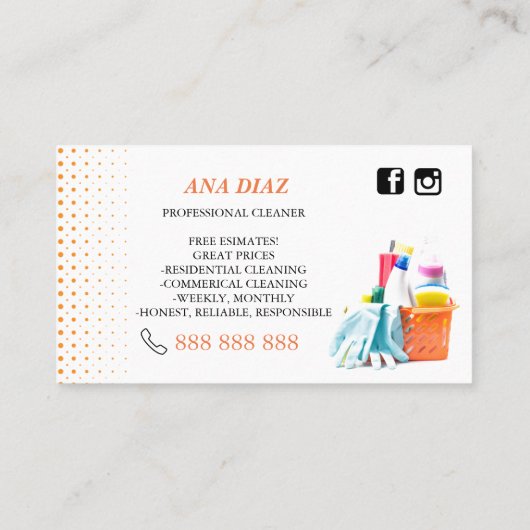 CARTE DE VISITE SERVICE DE NETTOYAGE (Dos)