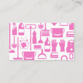 Carte De Visite Service de nettoyage à domicile Pink Pro (Dos)