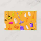 Carte De Visite Service de nettoyage à l'orange Gardien Janitorial (Dos)