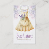 Carte De Visite Service de nettoyage Aquarelle Apron Lavande (Devant)