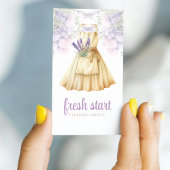 Carte De Visite Service de nettoyage Aquarelle Apron Lavande