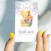 Carte De Visite Service de nettoyage Aquarelle Lavande de savon