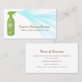 Carte De Visite Service de nettoyage biologique à l'aide d'une bou (Devant / Derrière)