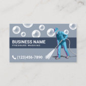 Carte De Visite Service de nettoyage bleu de pression de lavage de (Devant)