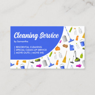 Carte De Visite Service de nettoyage Blue House