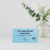 Carte De Visite Service de nettoyage Blue Marble (Debout devant)