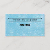 Carte De Visite Service de nettoyage Blue Marble (Dos)