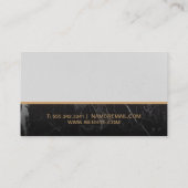 Carte De Visite Service de nettoyage | Boucle | Marbre noir (Dos)