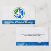 Carte De Visite Service de nettoyage | Bulles d'icône de service d (Devant / Derrière)