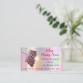 Carte De Visite Service de nettoyage classique Holographe domestiq (Debout devant)