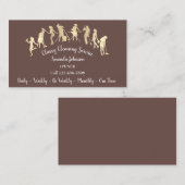 Carte De Visite Service de nettoyage classique Logo Gold Maid Brow (Devant / Derrière)