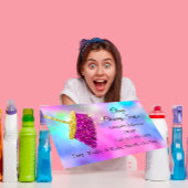 Carte De Visite Service De Nettoyage Classique Maid Gold Fuchsia R