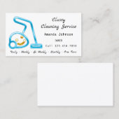 Carte De Visite Service De Nettoyage Classique Maid Vacuum Cleaner (Devant / Derrière)