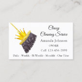 Carte De Visite Service De Nettoyage Classique Maid White Gold Cro (Devant)