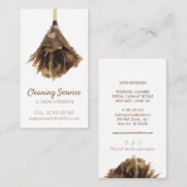 Carte De Visite Service de nettoyage classique ménage de serveuse (Devant / Derrière)