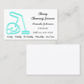 Carte De Visite Service De Nettoyage Classique Nettoyeur De Vacuum (Devant / Derrière)