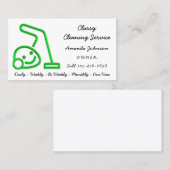 Carte De Visite Service de nettoyage classique Nettoyeur de vide d (Devant / Derrière)