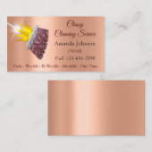 Carte De Visite Service De Nettoyage Classique Peach Rose (Devant / Derrière)