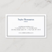 Carte De Visite Service de nettoyage classique Plumes Duster Blanc (Dos)