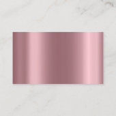 Carte De Visite Service De Nettoyage Classique Rose D'Argent Gris  (Dos)