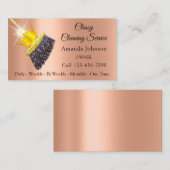 Carte De Visite Service de nettoyage classique Rose domestique Gol (Devant / Derrière)