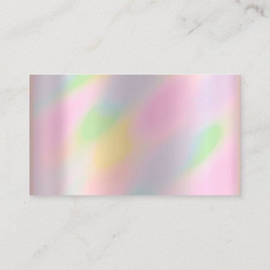 Carte De Visite Service de nettoyage classique Rose holographique (Dos)