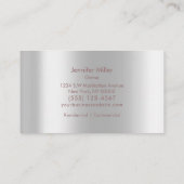 Carte De Visite Service de nettoyage classique Rose Or simple (Dos)