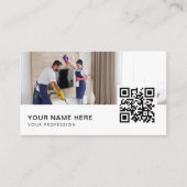 Carte De Visite Service de nettoyage couple Photographe QR Code (Devant)