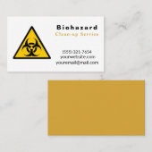 Carte De Visite Service de nettoyage de biodanger (Devant / Derrière)