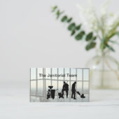 Carte De Visite Service de nettoyage de bureau (Debout devant)