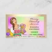 Carte De Visite Service De Nettoyage De Bureau De La Maison Classi (Devant)