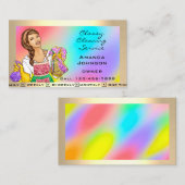 Carte De Visite Service de nettoyage de bureau de la maison de cla (Devant / Derrière)