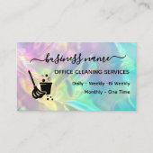 Carte De Visite Service de nettoyage de bureau holographique (Devant)