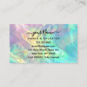 Carte De Visite Service de nettoyage de bureau holographique (Dos)