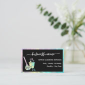 Carte De Visite Service de nettoyage de bureau holographique (Debout devant)