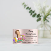 Carte De Visite Service De Nettoyage De Bureau Maison Classique Ma (Debout devant)