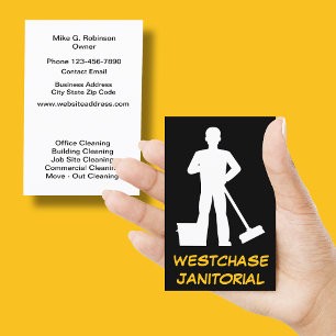 Carte De Visite Service de nettoyage de bureaux moderne