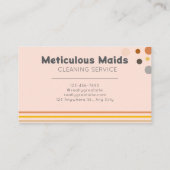 Carte De Visite Service De Nettoyage De Cartoon Élégant Et Rétro (Dos)