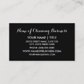 Carte De Visite Service de nettoyage de chambre rose et de maison  (Dos)