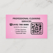 Carte De Visite Service de nettoyage de code QR (Dos)