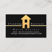 Carte De Visite service de nettoyage de conception de maison en or (Devant)